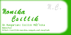 monika csillik business card